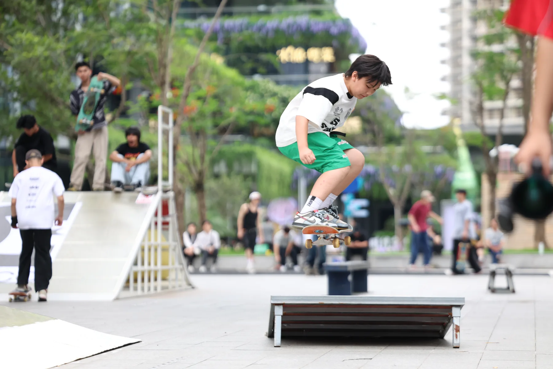 A rider in the air during the DC event