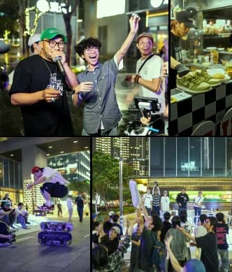 Participants and skating moments in the release event archive